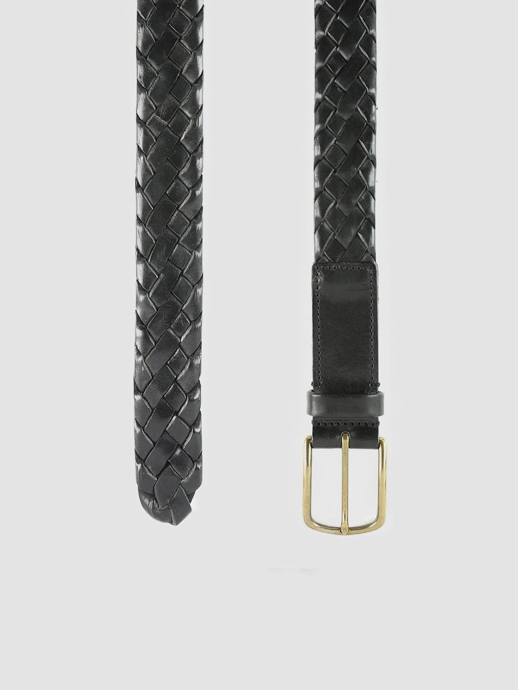 OC STRIP 21 - Black Woven Leather Belt - image OCFSTRI21CULVA1000100 - 2
