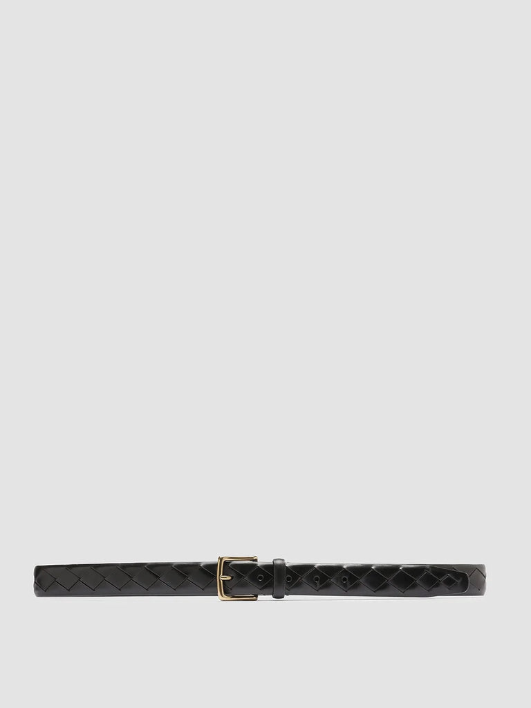 OC STRIP 29 - Black Woven Leather Belt