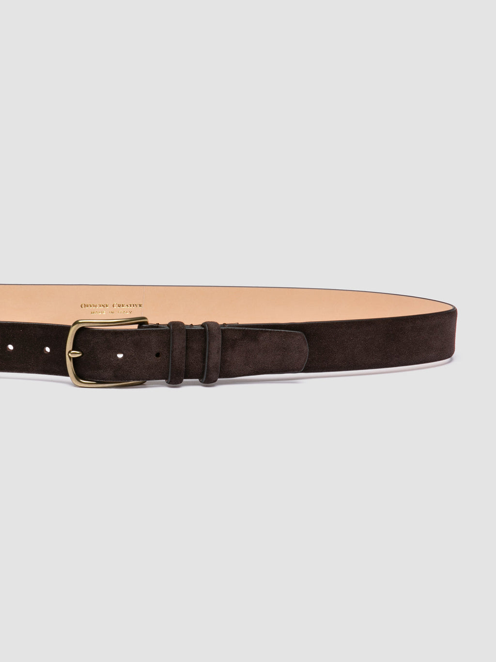 OC STRIP 33 - Brown Suede belt - image OCFSTRI33LIGC1G110050 - 4
