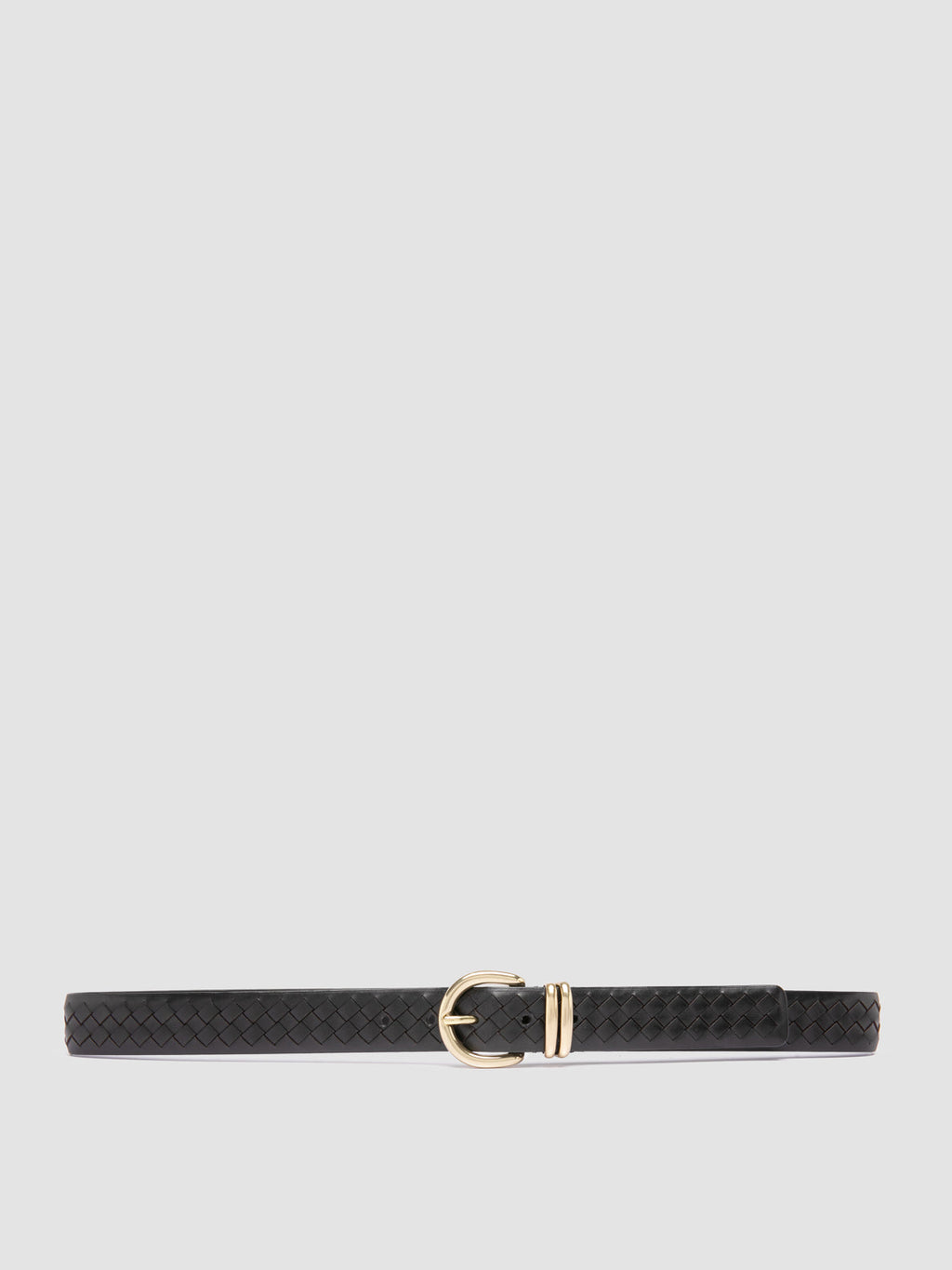 OC STRIP 46 - Black Leather Belt - image OCFSTRI46PARM11000700 - 1