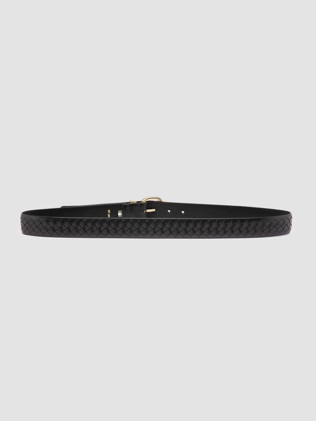 OC STRIP 46 - Black Leather Belt - image OCFSTRI46PARM11000700 - 3