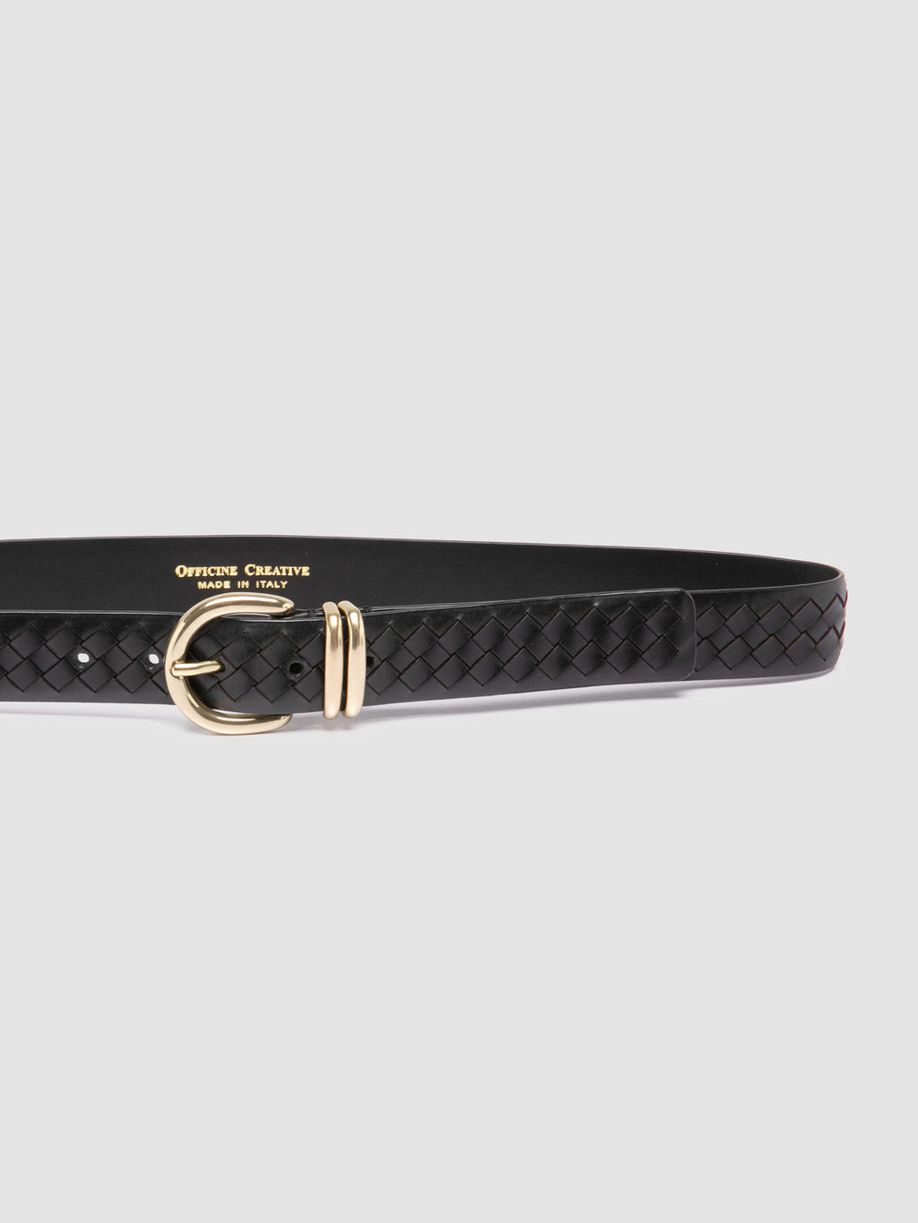 OC STRIP 46 - Black Leather Belt - image OCFSTRI46PARM11000700 - 4