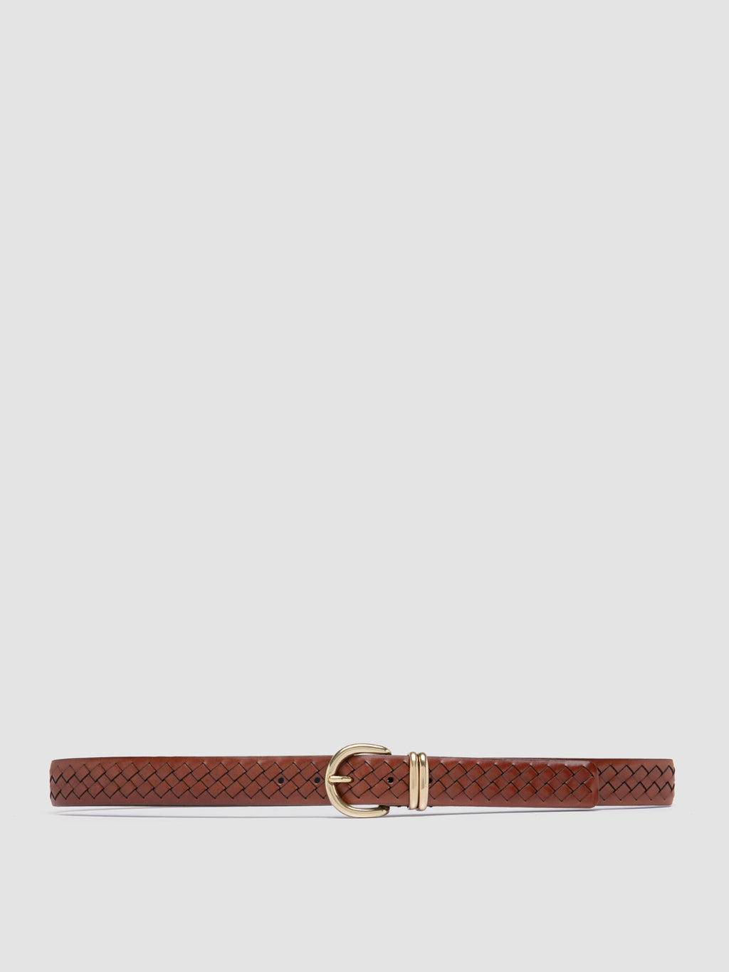OC STRIP 46 - Brown Leather Belt - image OCFSTRI46PARM1D227700 - 1