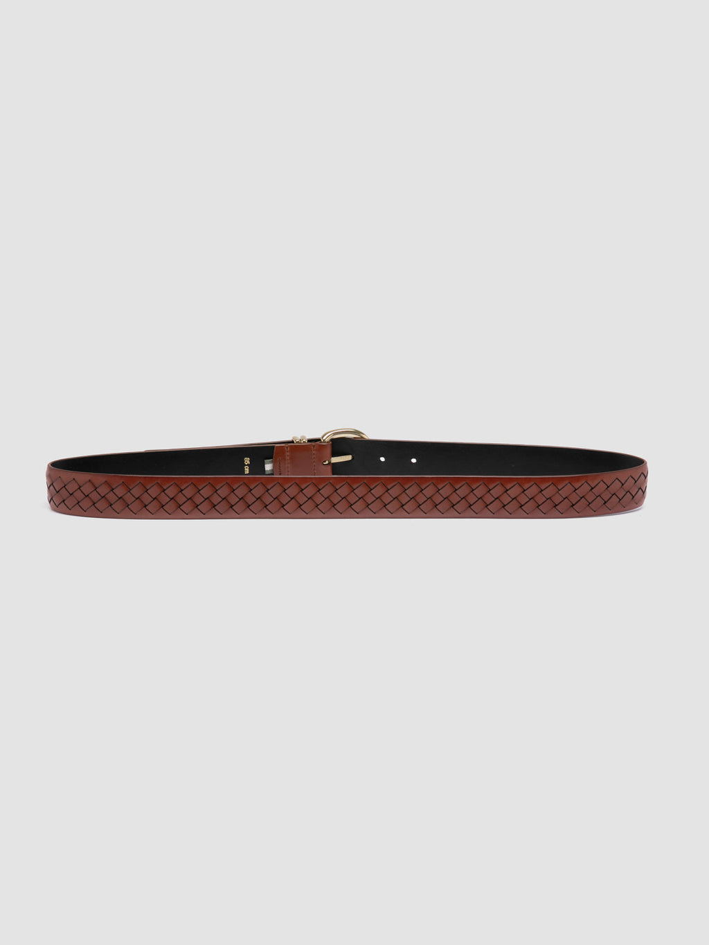 OC STRIP 46 - Brown Leather Belt - image OCFSTRI46PARM1D227700 - 3