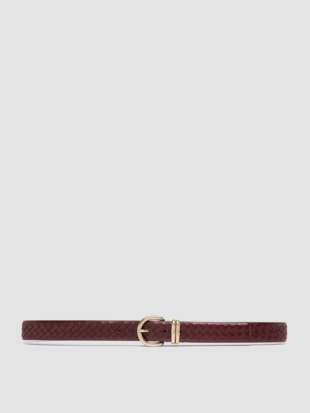 OC STRIP 46 - Burgundy Leather Belt - image OCFSTRI46PARM1D611750 - 1