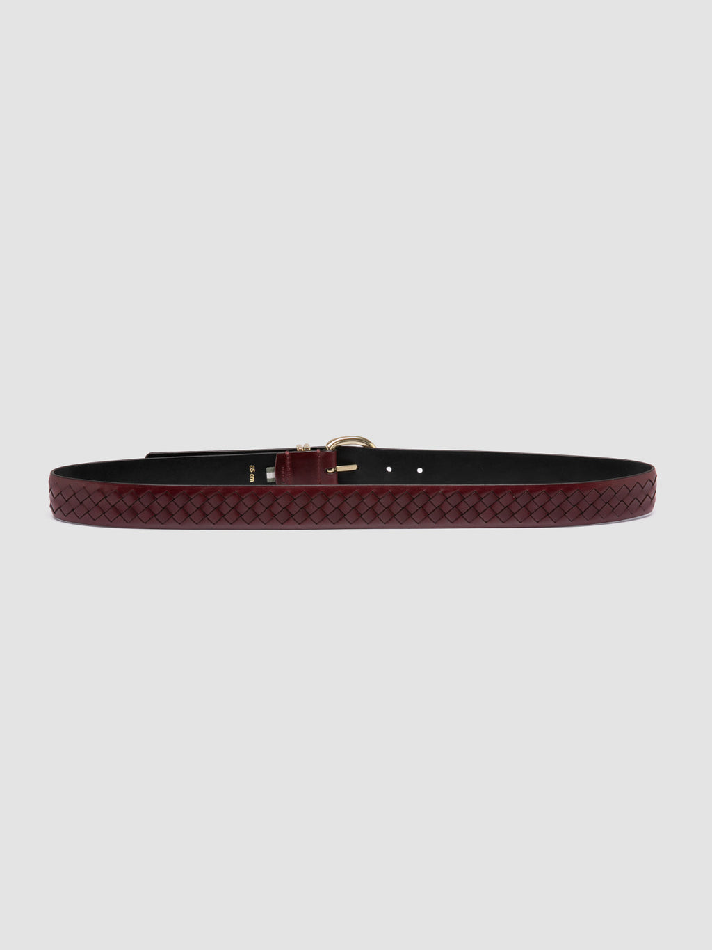 OC STRIP 46 - Burgundy Leather Belt - image OCFSTRI46PARM1D611750 - 3