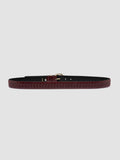 OC STRIP 46 - Burgundy Leather Belt - image OCFSTRI46PARM1D611750 - 3