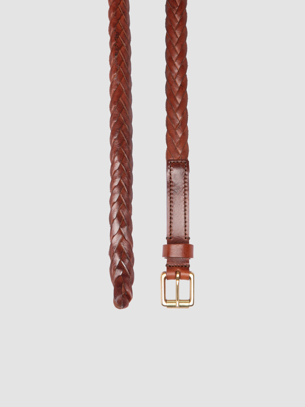 OC STRIP 064 - Brown Woven Leather Belt - image OCFSTRI64CULVAD212750 - 2