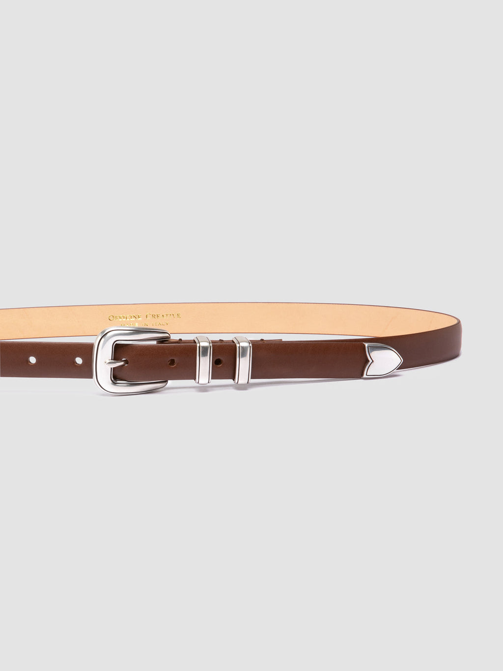 OC STRIP 091 - Brown Leather Belt - image OCFSTRI91BUNAPD788800 - 4