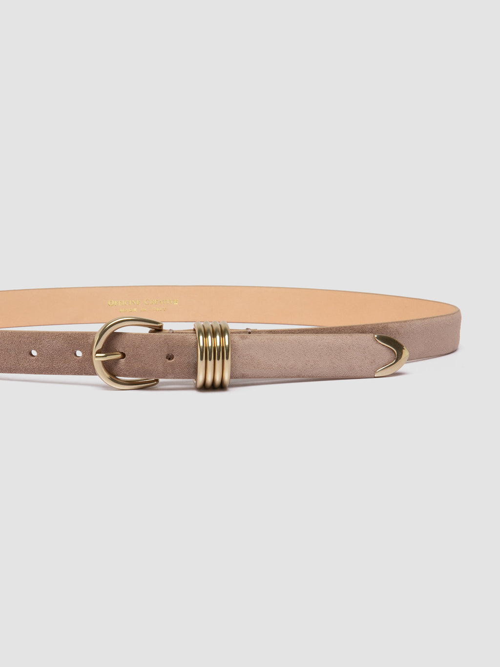 OC STRIP 098 - Taupe Suede Belt - image OCFSTRI98LIGC1E268700 - 4