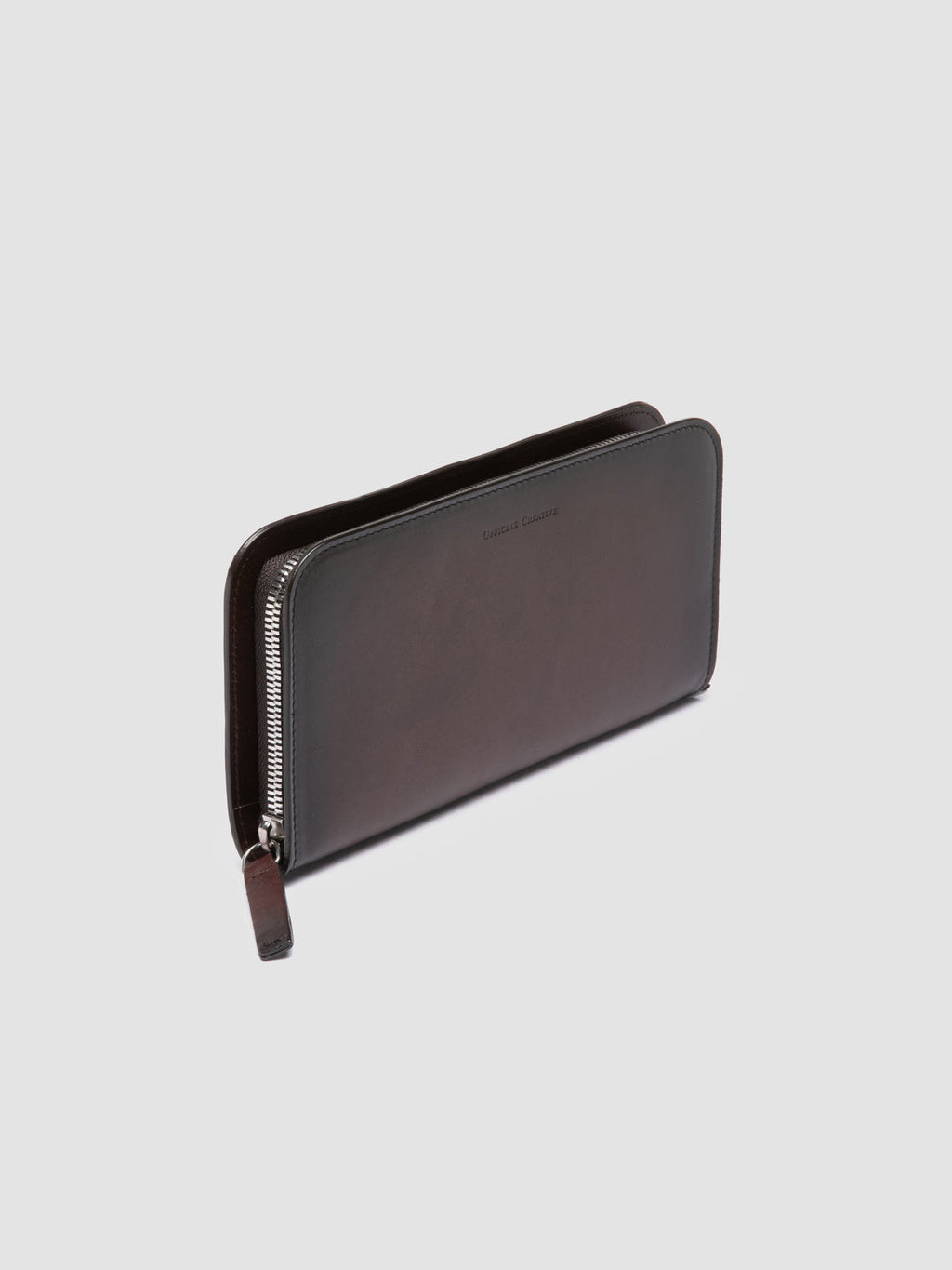 BERGE’ 01 - Brown Zip Around Leather Wallet - image OCLBER001SPOI82101TU0 - 3