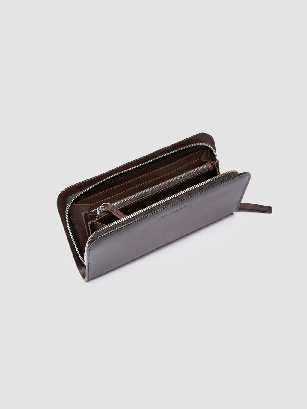 BERGE’ 01 - Brown Zip Around Leather Wallet - image OCLBER001SPOI82101TU0 - 5