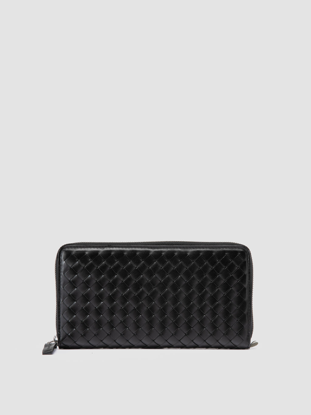 BOUDIN 126 - Black Leather Woven Wallets - image OCLBOU126BUT101000TU0 - 1