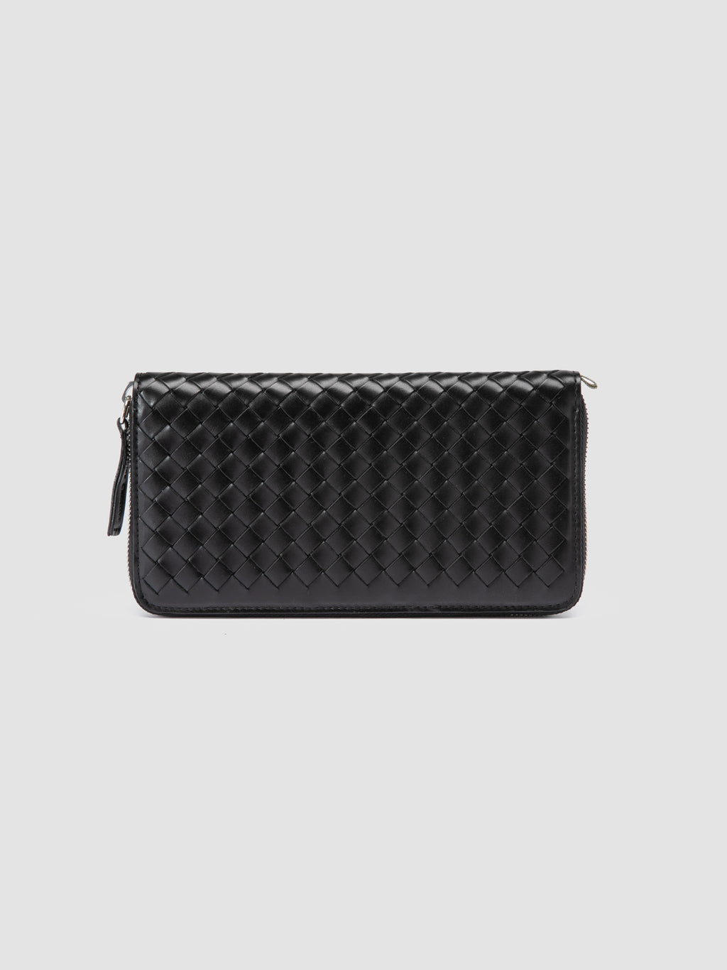 BOUDIN 126 - Black Leather Woven Wallets - image OCLBOU126BUT101000TU0 - 2