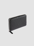 BOUDIN 126 - Black Leather Woven Wallets - image OCLBOU126BUT101000TU0 - 3