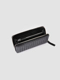 BOUDIN 126 - Black Leather Woven Wallets - image OCLBOU126BUT101000TU0 - 5