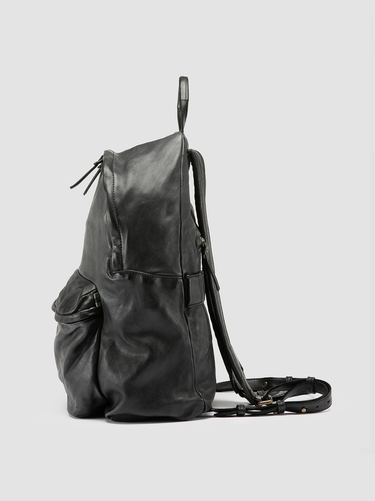 OC PACK 004 - Black Leather Backpack Officine Creative - 5