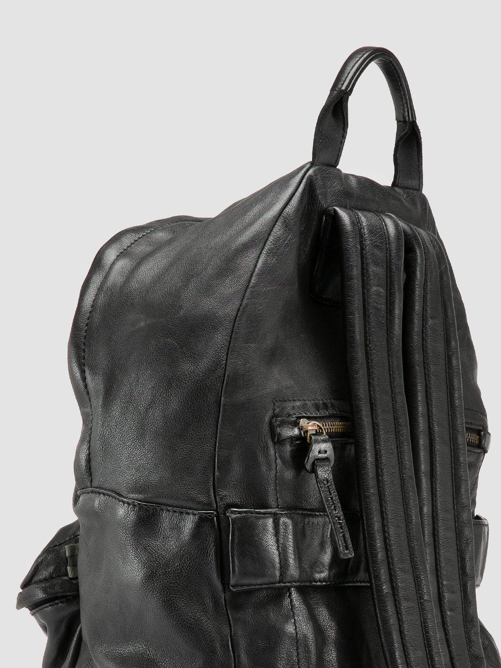 OC PACK 004 - Black Leather Backpack Officine Creative - 6