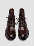ADMIRAL 014 - Burgundy Leather Lace Up Boots