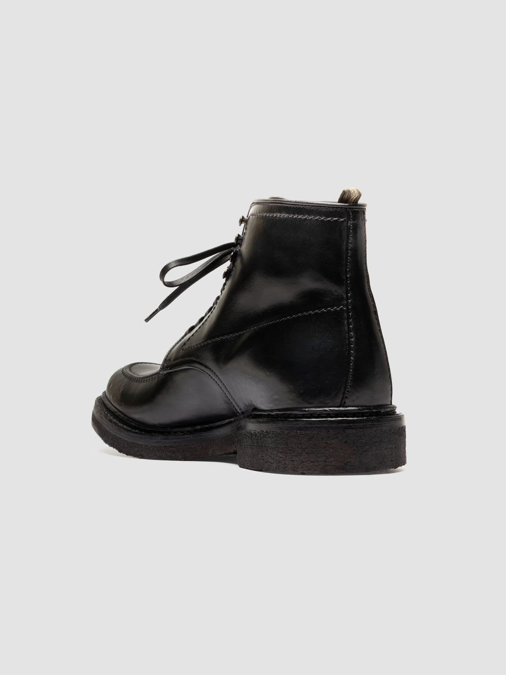 ASTON CREPE 004 - Schwarze Schnürstiefel aus Leder
