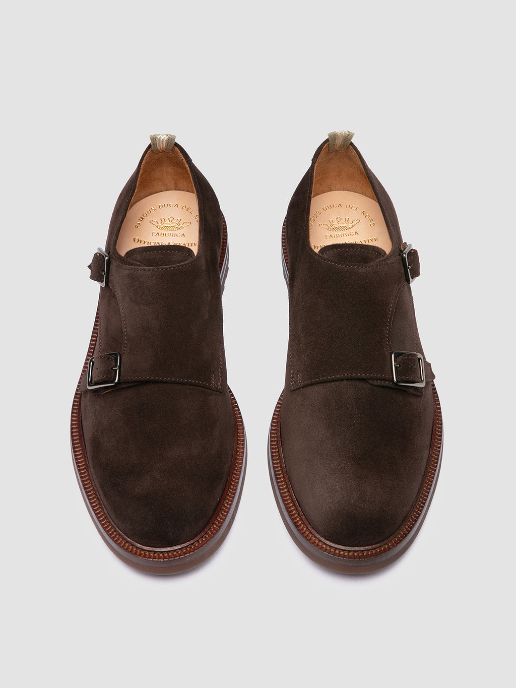 ASTON FLEXI 002 - Brown Suede Monk Shoes