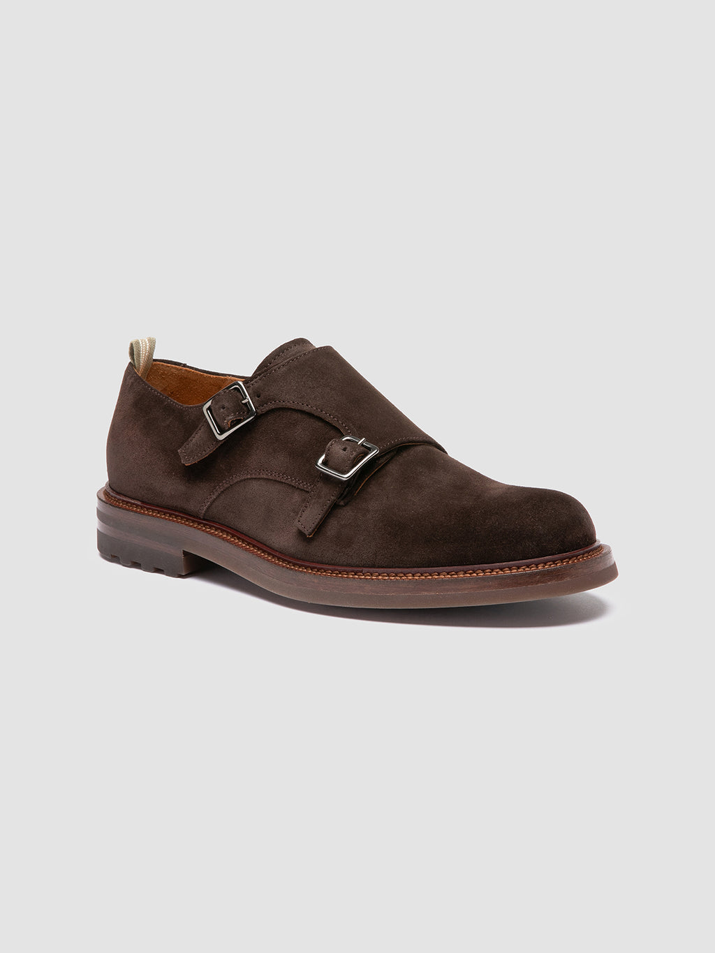 ASTON FLEXI 002 - Brown Suede Monk Shoes