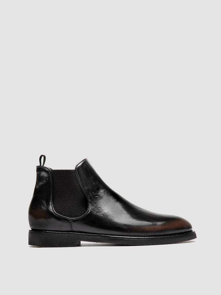 BARITON FLEXI 002 - Schwarze Chelsea-Stiefel aus Leder