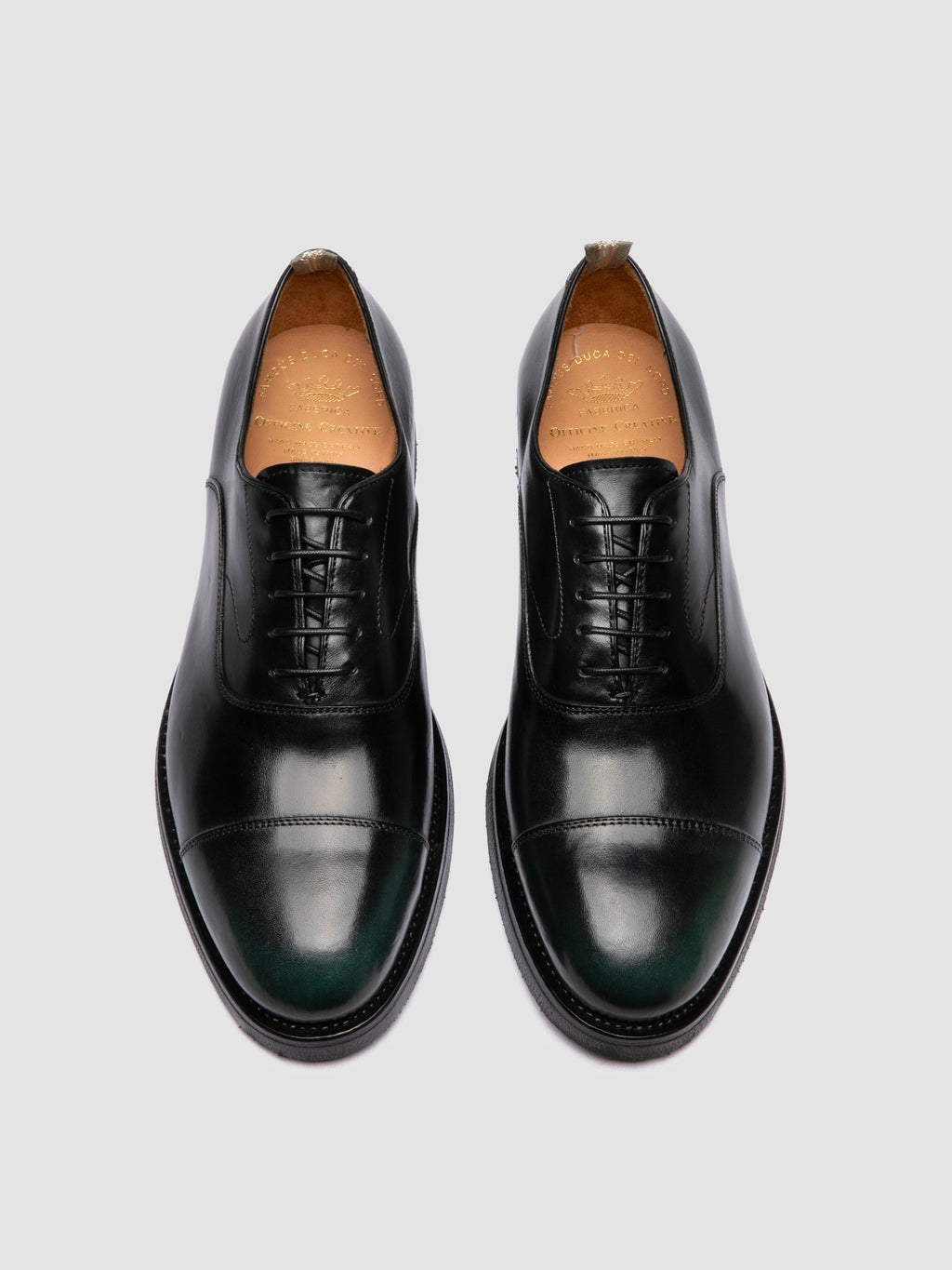 BARITON FLEXI 003 - Schwarze Oxford-Schuhe aus Leder