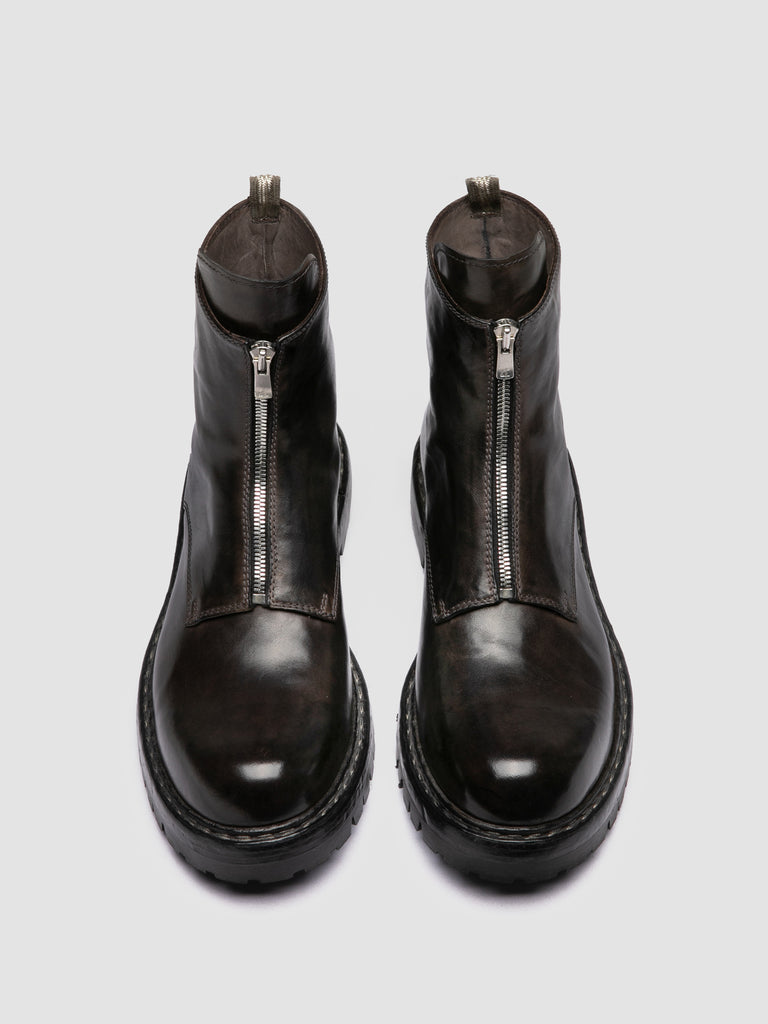 BULLA DD LUG 114 - Graue Stiefel aus Leder mit Reißverschluss