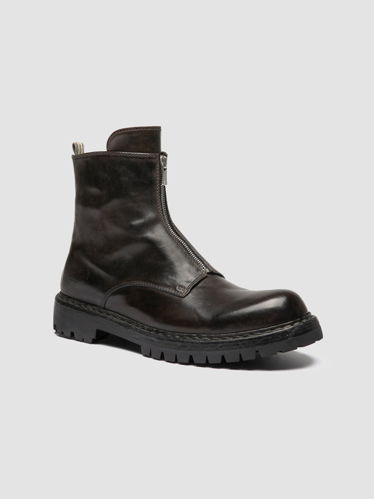 BULLA DD LUG 114 - Graue Stiefel aus Leder mit Reißverschluss