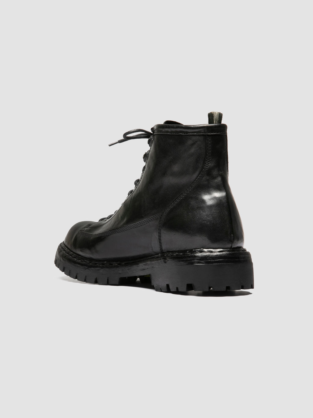 BULLA DD LUG 115 - Black Leather Lace Up Boots