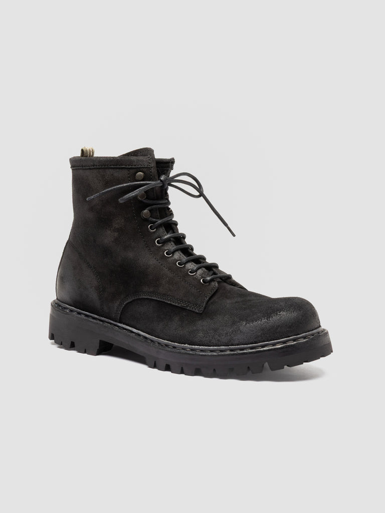 BULLA DD LUG 116 - Schwarze Schnürstiefel aus Wildleder