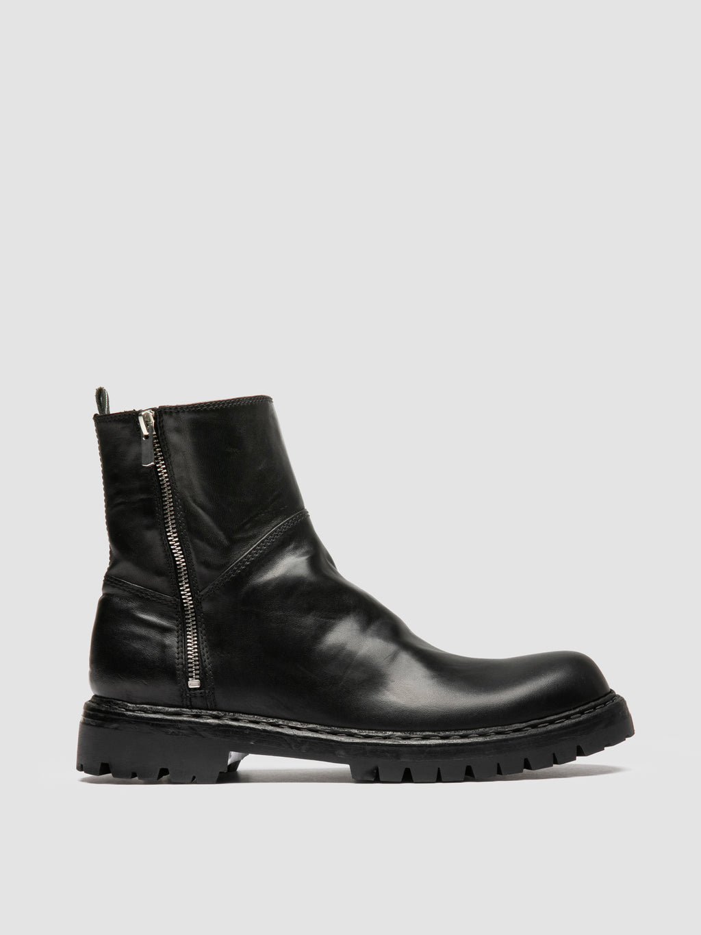 BULLA DD LUG 118 - Black Leather Zip Boots