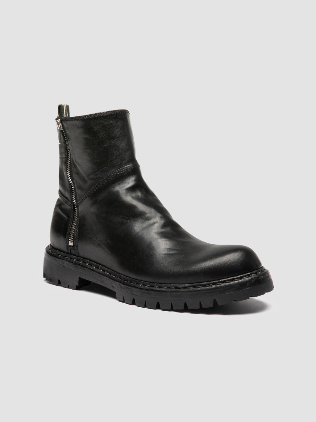 BULLA DD LUG 118 - Black Leather Zip Boots