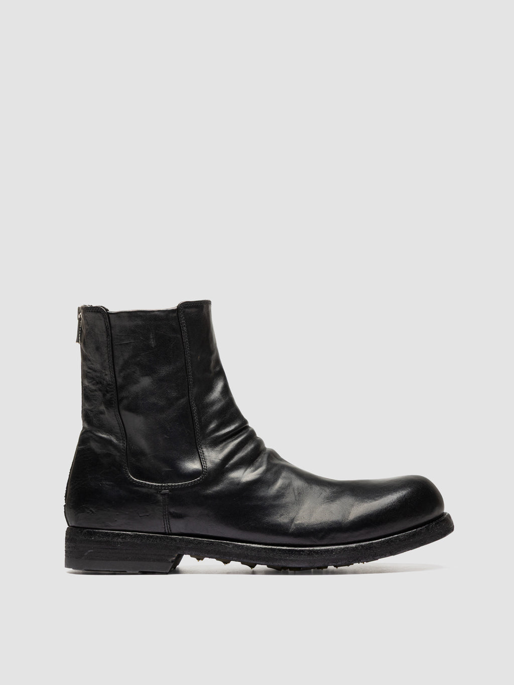 BULLA DD 104 - Black Leather Zipped Boots