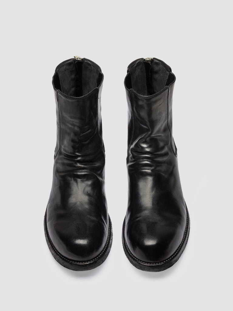 BULLA DD 104 - Schwarze Lederstiefel mit Reißverschluss