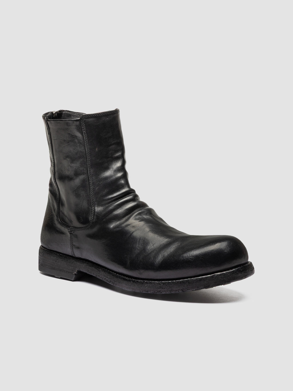 BULLA DD 104 - Black Leather Zipped Boots