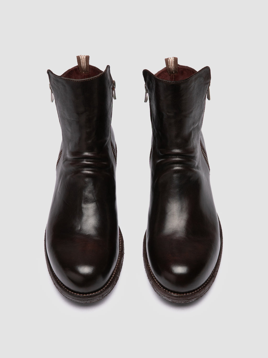 BULLA DD 105 - Braune Lederstiefel mit Reißverschluss