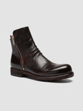 BULLA DD 105 - Braune Lederstiefel mit Reißverschluss