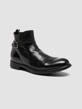 Men's Black Leather Zipped Boots: CHRONICLE 068 Officine Creative - 3