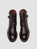 CONCEPT 003 - Burgunderrote Lederstiefel mit Reißverschluss