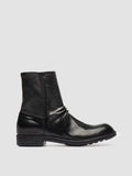 DIARY 015 - Black Stretch Leather Zipped Boots