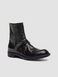 DIARY 015 - Black Stretch Leather Zipped Boots