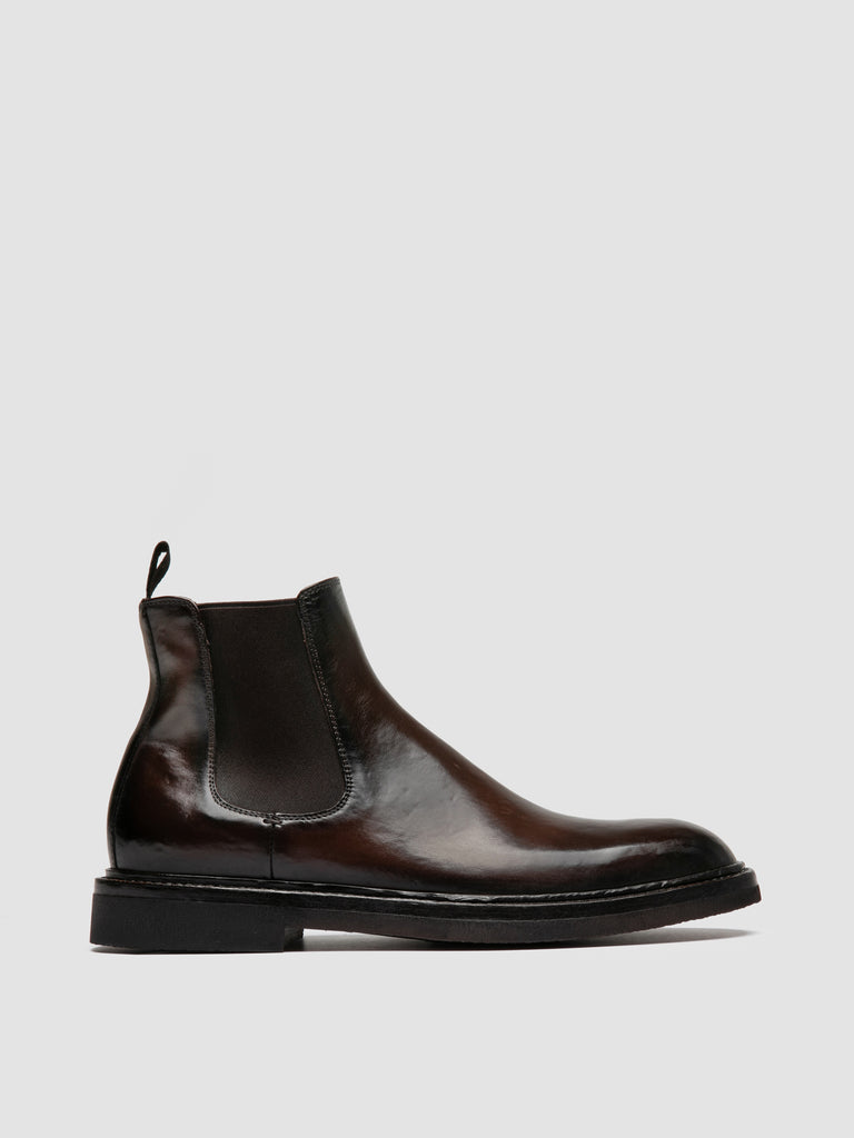 DUDE FLEXI 003 - Braune Chelsea-Stiefel aus Leder