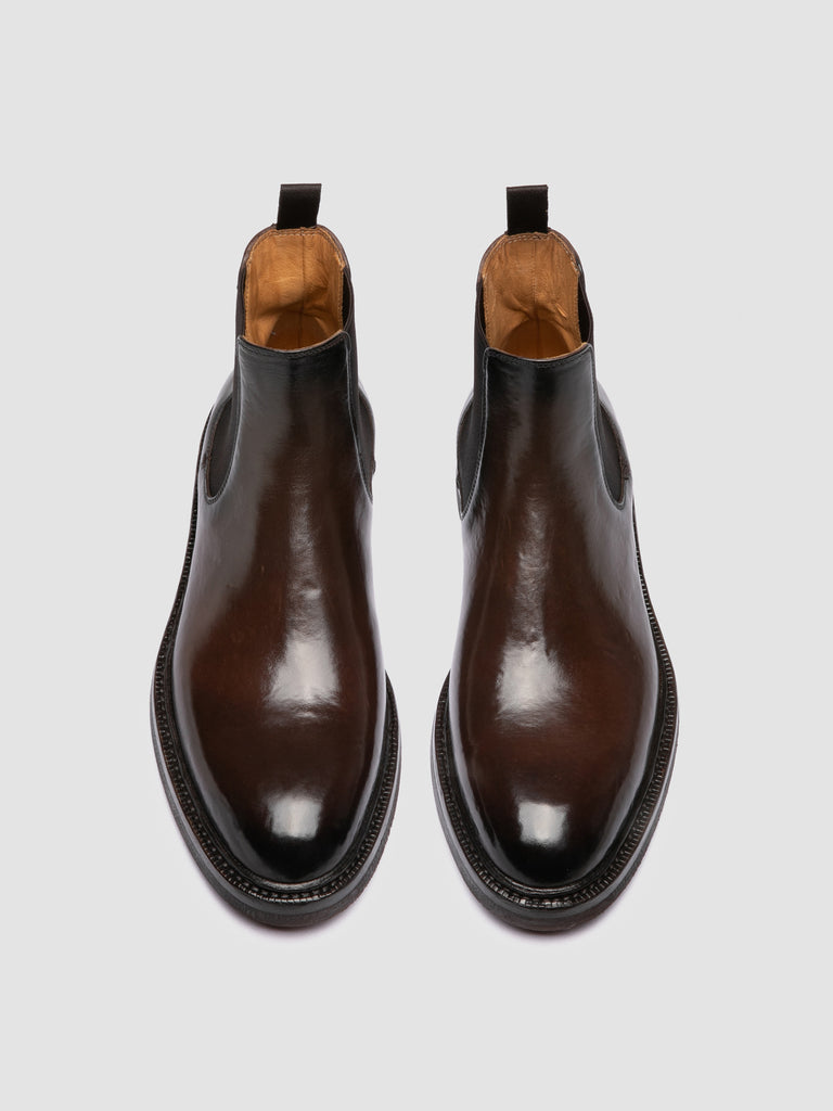 DUDE FLEXI 003 - Braune Chelsea-Stiefel aus Leder