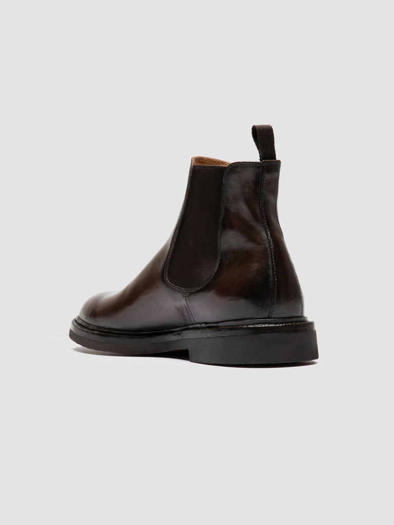DUDE FLEXI 003 - Braune Chelsea-Stiefel aus Leder