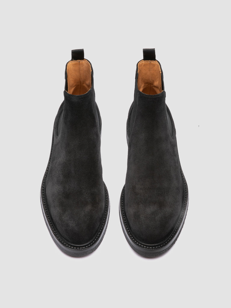 DUDE FLEXI 003 - Schwarze Chelsea-Stiefel aus Wildleder