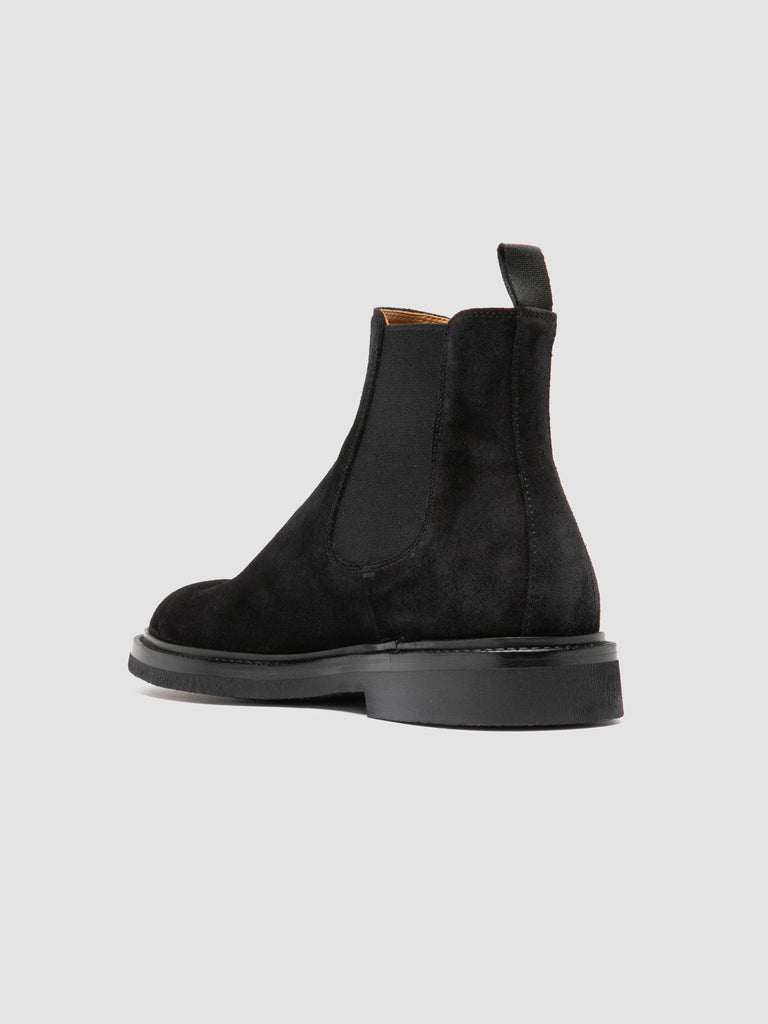 DUDE FLEXI 003 - Schwarze Chelsea-Stiefel aus Wildleder