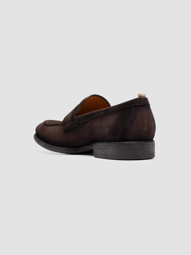 EMORY 024 - Brown Suede Penny Loafers