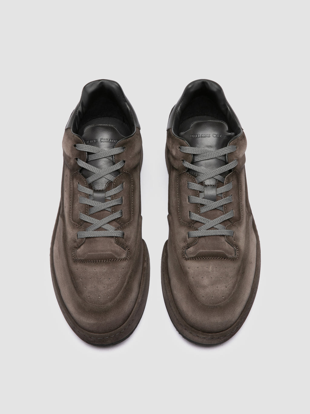 ERASER 001 - Grey Leather Low Top Sneakers
